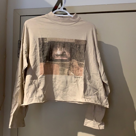 Aerie Mockneck Cropped Longsleeve Tee - Picture 1 of 4